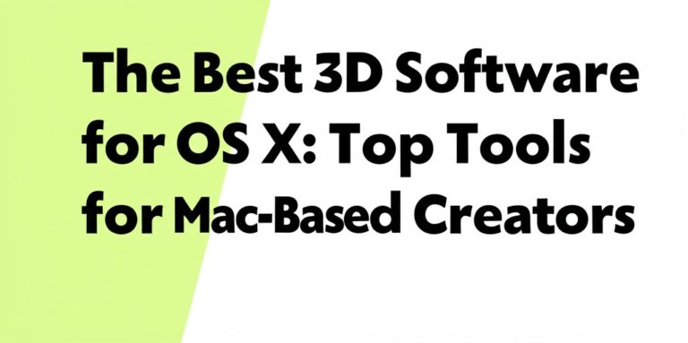 3d software os x