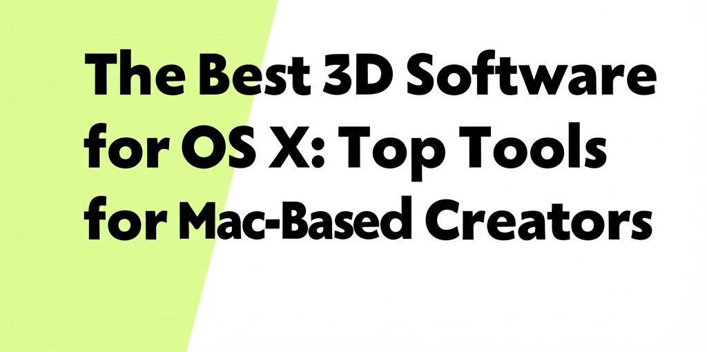 3d software os x