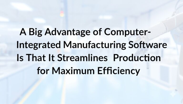 a big advantage of computer-integrated manufacturing software is that it