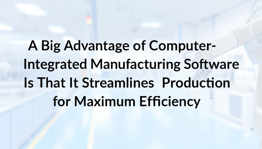 a big advantage of computer-integrated manufacturing software is that it
