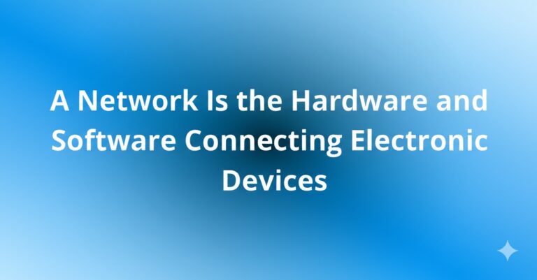 a n is the hardware and software connecting electronic devices