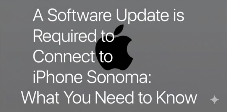 a software update is required to connect to iphone sonoma