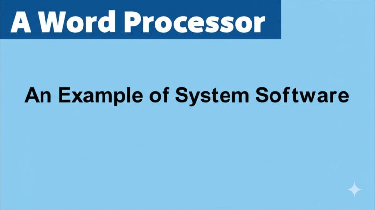 a word processor is an example of system software